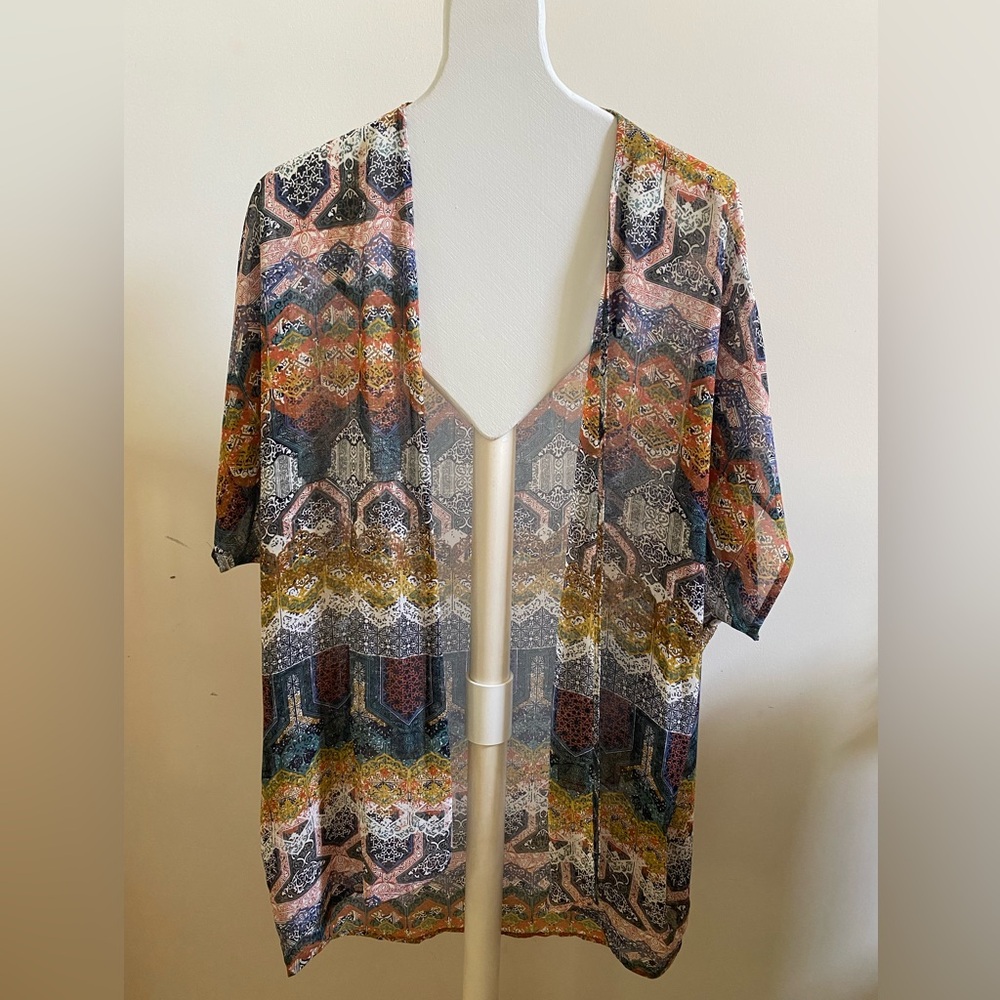 Colorful Sheer Kimono